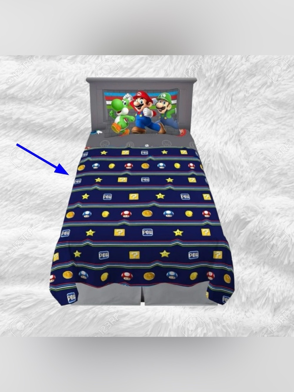 NEW Super Mario Bros Flat Sheet, Twin